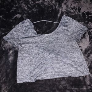 Grey crop-top